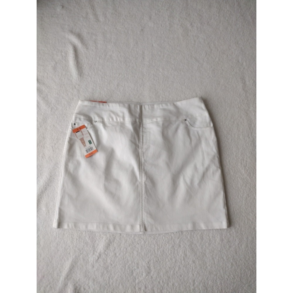 S.C. & Co Stork Women XXL White Denim Mini Pockets Casual Vacation Beach Resort - Picture 4 of 12